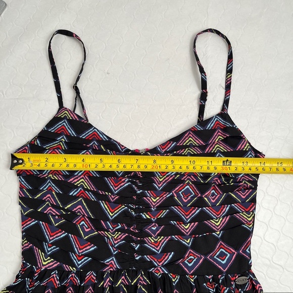 Roxy multicolor black skater sundress with adjustable straps - Picture 10 of 13